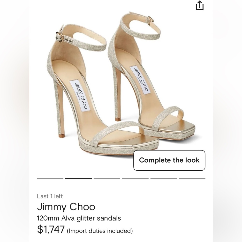 Jimmy Choo
120mm Alva glitter sandals
